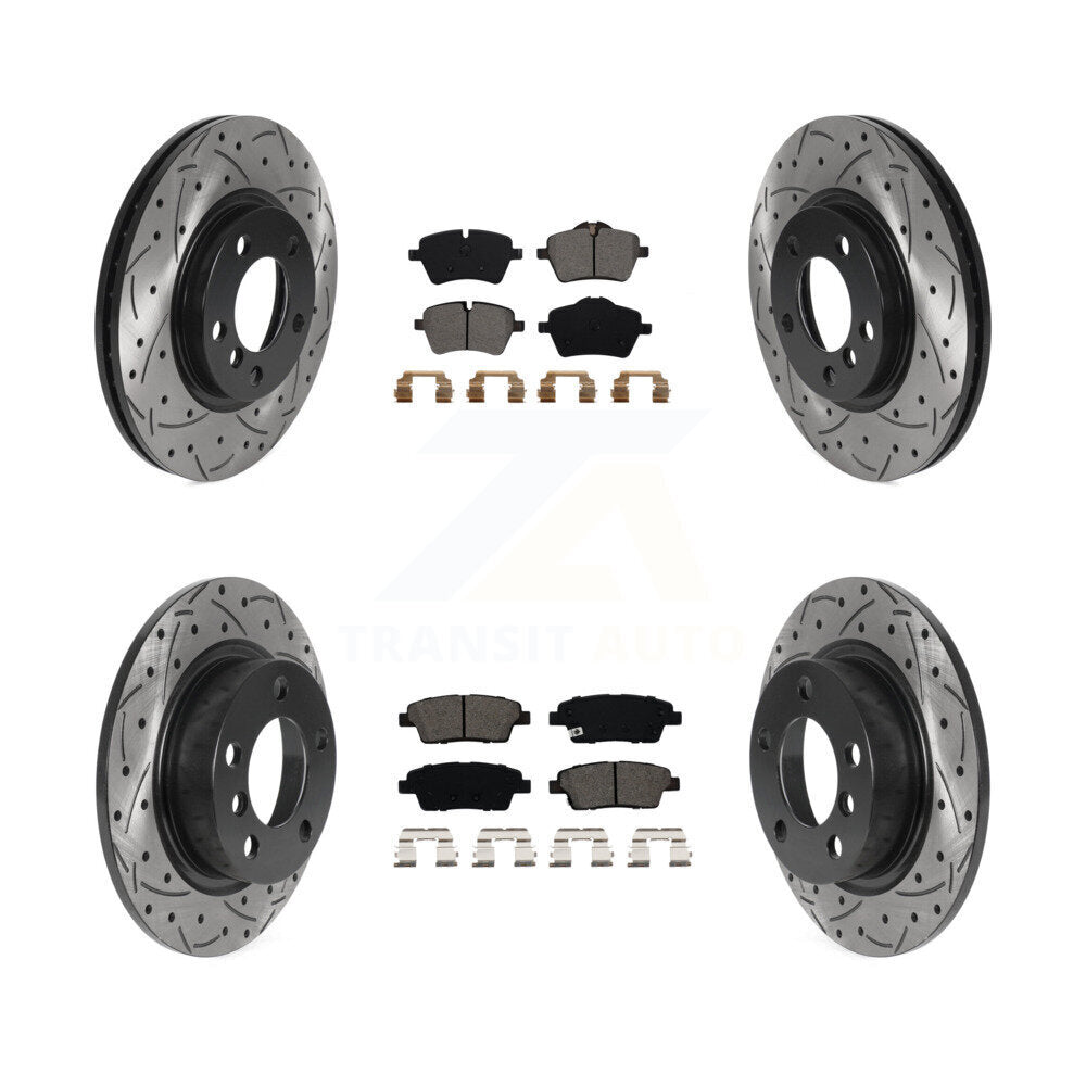 Kit de plaquettes de frein semi-métalliques pour Rotors de frein avant et arrière, pour Mini Cooper Pacema