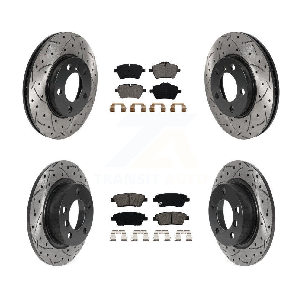 Kit de plaquettes de frein semi-métalliques pour Rotors de frein avant et arrière, pour Mini Cooper Pacema