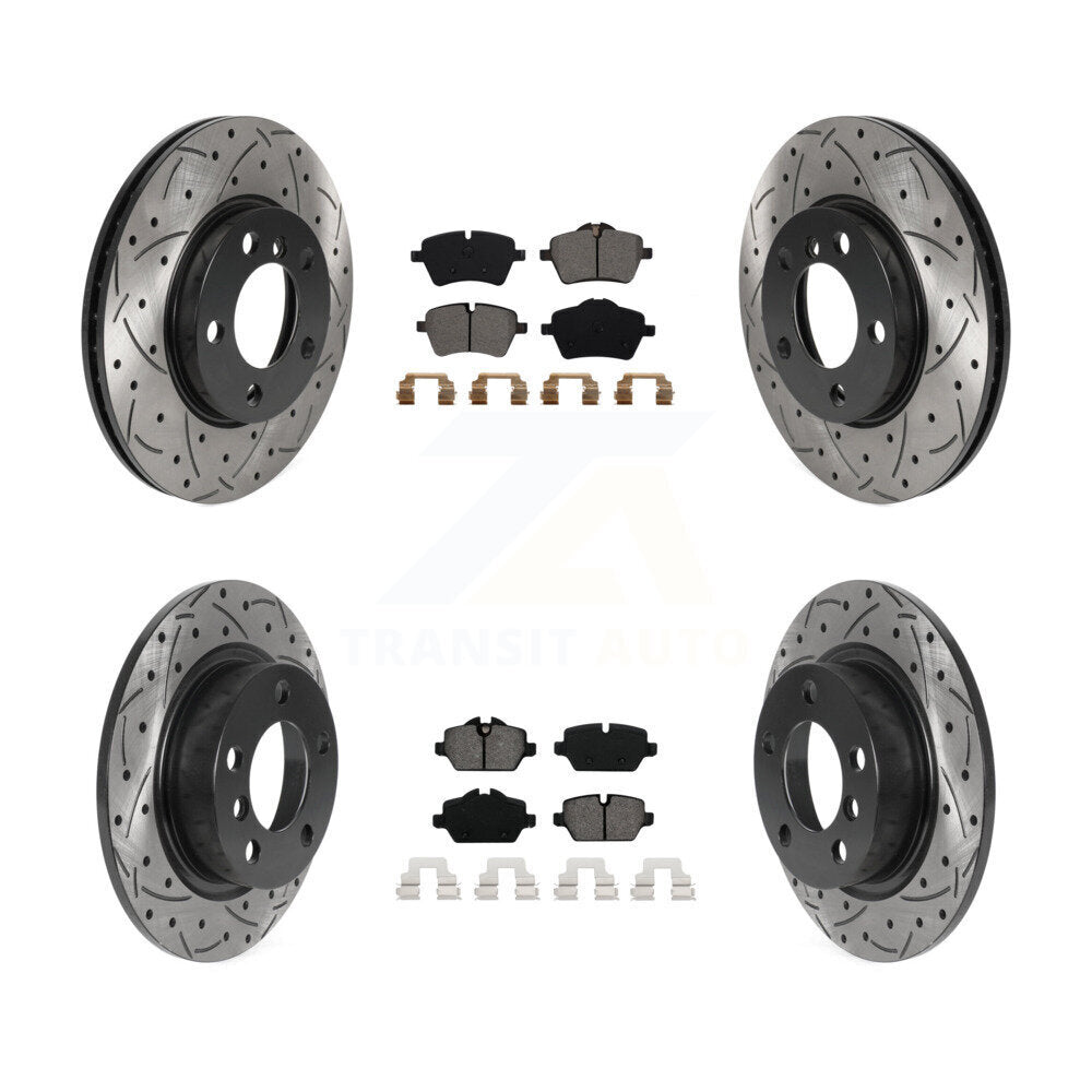 Kit de plaquettes de frein semi-métalliques pour Rotors de frein avant et arrière, pour Mini Cooper Pacema