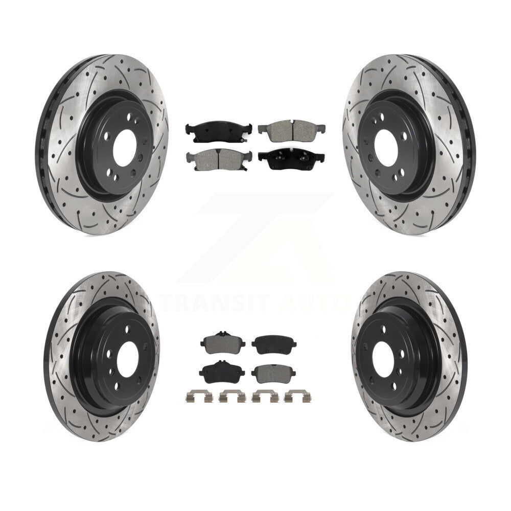 Kit de plaquettes de frein semi-métalliques pour rotors de frein avant et arrière, pour Mercedes-Benz ML35