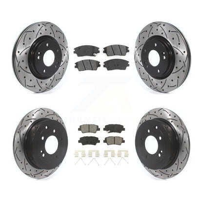 Kit de plaquettes semi-métalliques de Rotor de frein à fente avant et arrière, pour Hyundai Tucson Ki