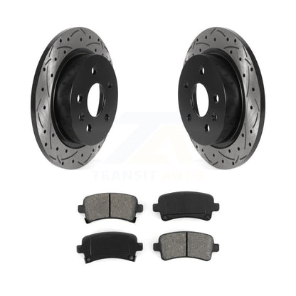 Rotor de frein à fente arrière percé et Kit de plaquettes semi-métalliques pour Chevrolet Malibu Buic