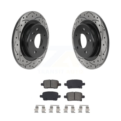 Kit de plaquettes semi-métalliques de Rotor de frein à disque de fente de forage arrière pour Chevrolet Equinox GM