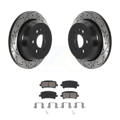 Rotor de frein à fente arrière percé et Kit de plaquettes semi-métalliques pour Chevrolet Colorado GM