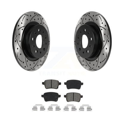 Kit de plaquettes semi-métalliques de Rotor de frein à disque à fente arrière percée pour Fiat 500 2014 – 2020