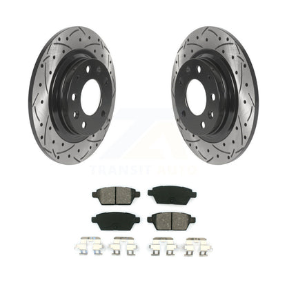 Rotors de frein à fente arrière percés, Kit de plaquettes semi-métalliques pour Ford Fusion Mazda 6 MK