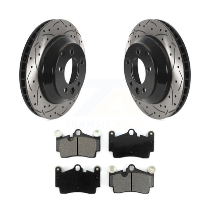 Kit de plaquettes de frein semi-métalliques pour rotors de frein à fente arrière percés, pour Audi Q7 Porsche Cayenn