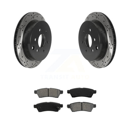 Rotor de frein à fente percée arrière et Kit de plaquettes semi-métalliques pour Nissan Frontier Xterr