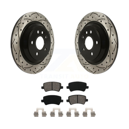 Kit de plaquettes semi-métalliques de Rotor de frein de fente de forage arrière pour Volvo XC70 S60 V60 S80 V7