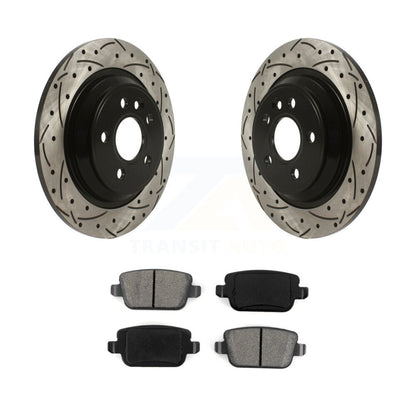 Kit de plaquettes de frein semi-métalliques pour rotors de frein arrière à fente percée pour Volvo S80 FW 2008-2011