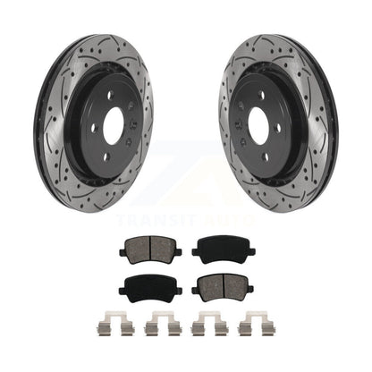 Kit de plaquettes semi-métalliques de Rotor de frein de fente de forage arrière pour Volvo XC70 S60 V60 S80 V7
