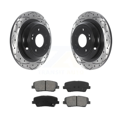 Kit de plaquettes semi-métalliques pour rotors de frein à disque, fente de perçage arrière, pour Hyundai Genesi