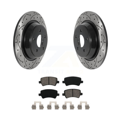 Kit de plaquettes de frein semi-métalliques pour rotors de frein à fente arrière percés pour Land Rover Range Evoqu