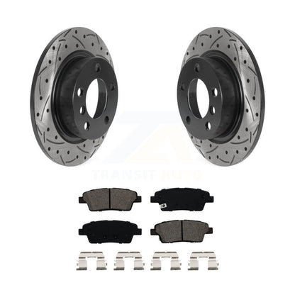 Rotor de frein à fente arrière percé et Kit de plaquettes semi-métalliques pour Mini Cooper Countryma