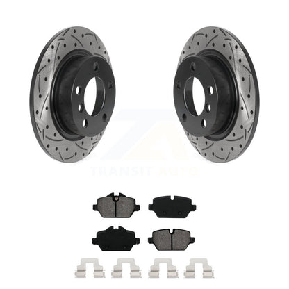 Rotor de frein à fente arrière percé et Kit de plaquettes semi-métalliques pour Mini Cooper Countryma