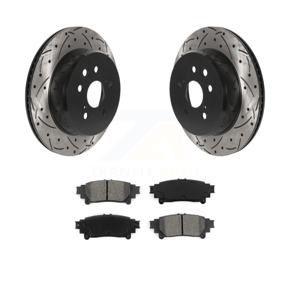 Kit de plaquettes de frein semi-métalliques pour rotors de frein à fente arrière percés pour Lexus IS300 IS350 GS35
