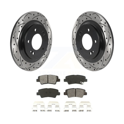 Rotors de frein à fente arrière, Kit de plaquettes semi-métalliques pour Kia Optima Hyundai Sonat
