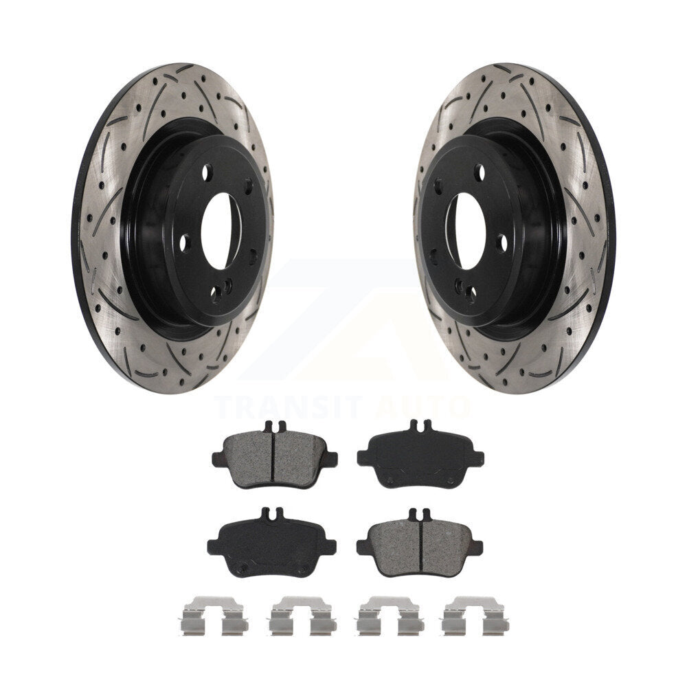 Kit de plaquettes de frein semi-métalliques pour rotors de frein à fente arrière, pour Mercedes-Benz GLA250 B25