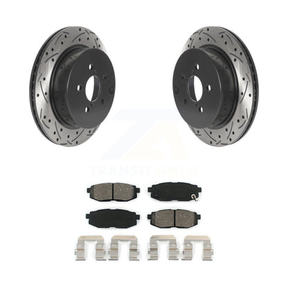 Kit de plaquettes semi-métalliques de Rotor de frein de fente de forage arrière pour Subaru Forester 2.0 14-18