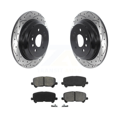 Kit de plaquettes semi-métalliques de Rotor de frein à disque de fente de forage arrière pour Honda Pilot Ridgelin