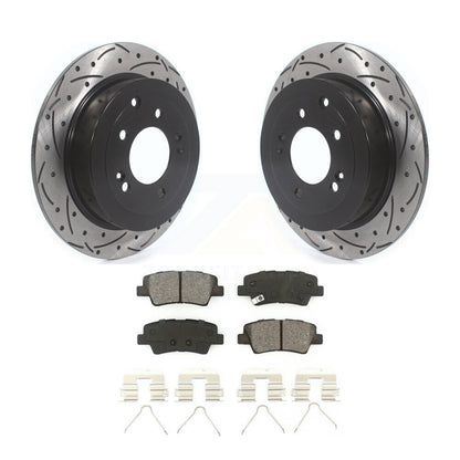 Rotors de frein à disque à fente arrière, Kit de plaquettes semi-métalliques pour Hyundai Tucson Ki