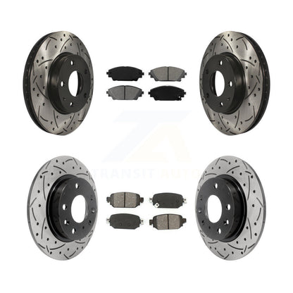 Kit de plaquettes semi-métalliques de Rotor de frein de fente de forage avant et arrière pour Mazda CX-3 FW 19-22