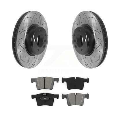 Kit de plaquettes semi-métalliques de Rotor de frein à disque à fente avant percée pour BMW 335i xDrive G