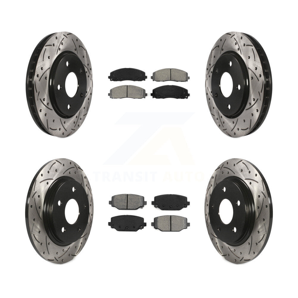 Kit de plaquettes de frein semi-métalliques pour rotors de frein avant et arrière, pour Dodge Grand Carava