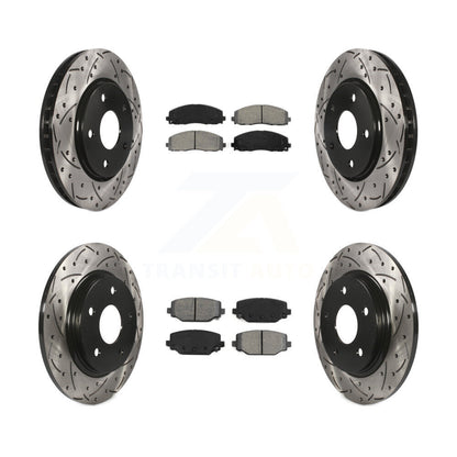 Kit de plaquettes de frein semi-métalliques pour rotors de frein avant et arrière, pour Dodge Grand Carava