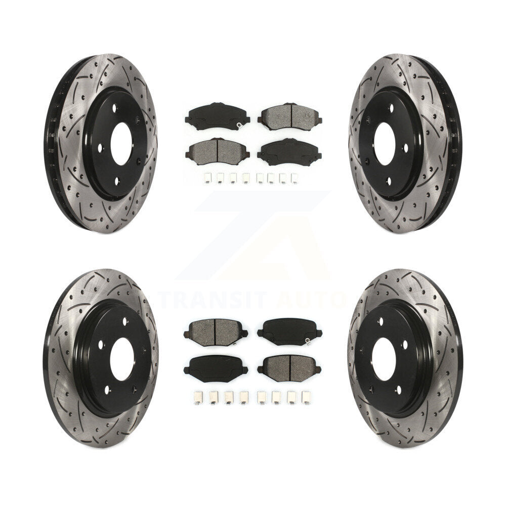 Kit de plaquettes de frein semi-métalliques pour rotors de frein avant et arrière, pour Dodge Grand Carava