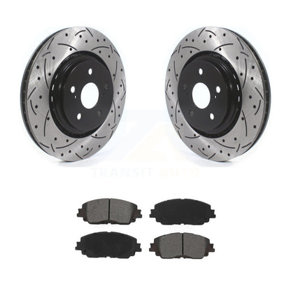 Kit de plaquettes de frein semi-métalliques pour rotors de frein à fente avant percés pour Toyota Camry XS 20-23