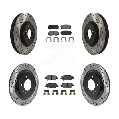 Kit de plaquettes de frein semi-métalliques pour rotors de frein avant et arrière, pour Kia Soul E 17-19