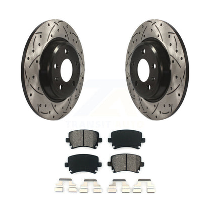 Kit de plaquettes semi-métalliques pour rotors de frein à disque, fente de perçage arrière, pour Audi A4 Quattr
