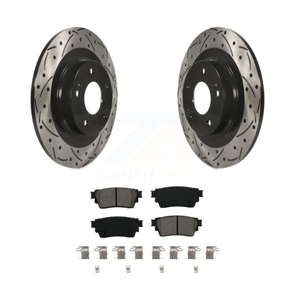 Kit de plaquettes semi-métalliques de Rotor de frein de fente de forage arrière pour Mitsubishi Outlander Cros