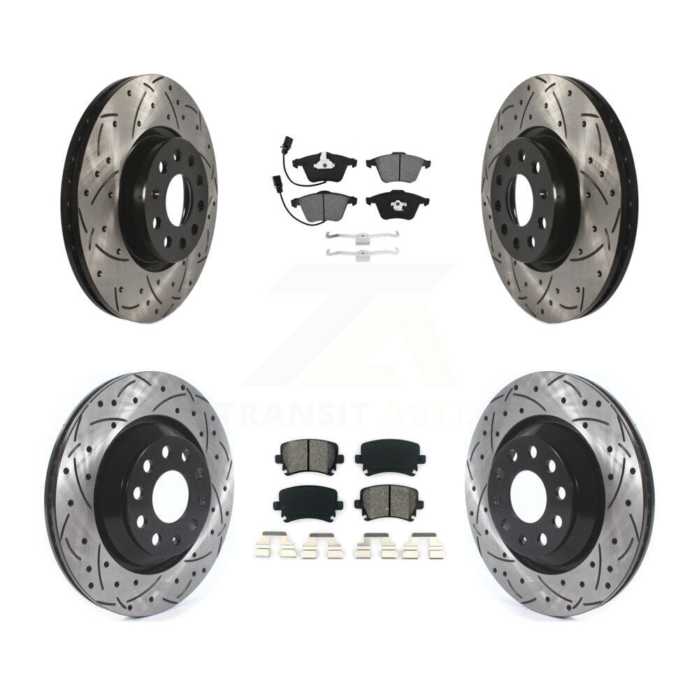 Kit de plaquettes de frein semi-métalliques pour rotors de frein avant et arrière, pour Volkswagen CC R3