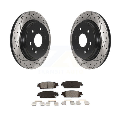 Kit de plaquettes semi-métalliques de Rotor de frein à fente arrière percée pour Chevrolet Silverado 150