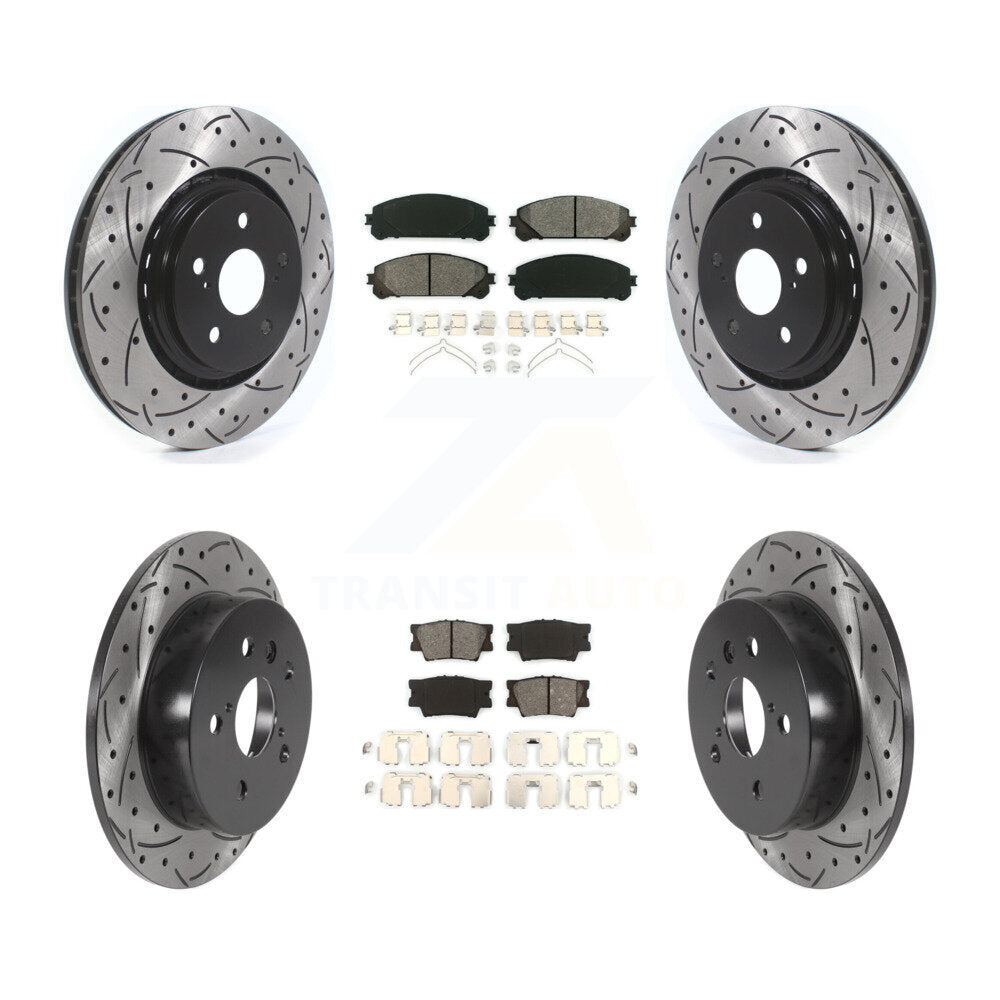 Kit de plaquettes de frein semi-métalliques pour rotors de frein avant et arrière, pour Toyota Camry TR 22