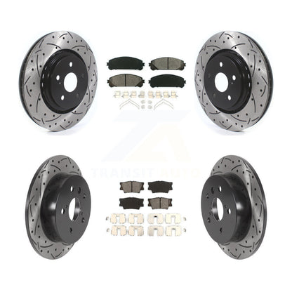 Kit de plaquettes de frein semi-métalliques pour rotors de frein avant et arrière, pour Toyota Camry TR 22