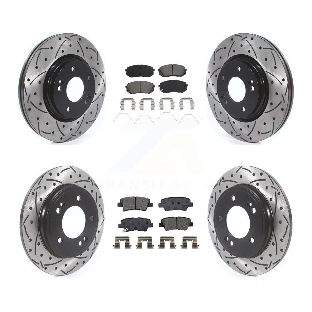 Kit de plaquettes de frein semi-métalliques pour rotors de frein avant et arrière, pour Kia Forte Hyunda