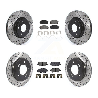 Kit de plaquettes de frein semi-métalliques pour rotors de frein avant et arrière, pour Kia Forte Hyunda