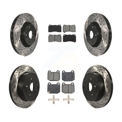Kit de plaquettes semi-métalliques de Rotor de frein à fente avant et arrière, pour Subaru Impreza WR