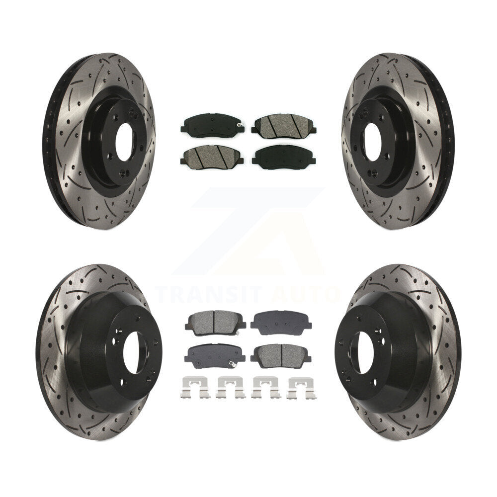 Kit de plaquettes de frein semi-métalliques pour rotors de frein avant et arrière, pour Hyundai Santa Fe X