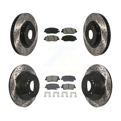 Kit de plaquettes de frein semi-métalliques pour rotors de frein avant et arrière, pour Hyundai Santa Fe X