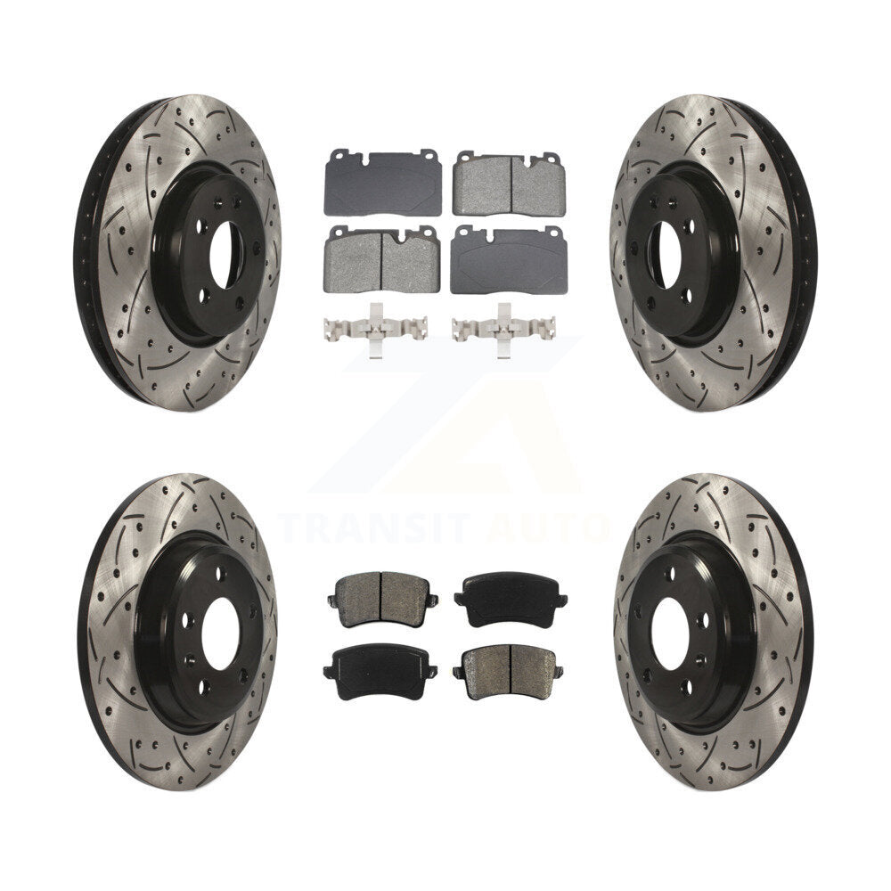 Kit de plaquettes semi-métalliques pour Rotors de frein à disque, fente de perçage avant et arrière, pour Audi Q