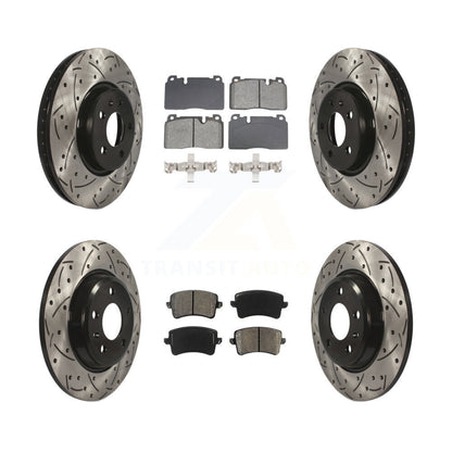 Kit de plaquettes semi-métalliques pour Rotors de frein à disque, fente de perçage avant et arrière, pour Audi Q