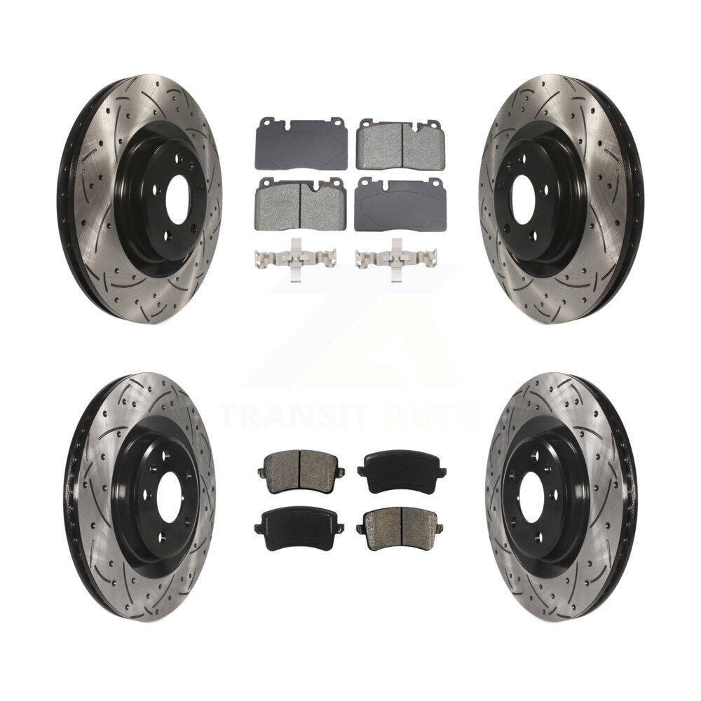 Kit de plaquettes semi-métalliques pour Rotors de frein à disque, fente de perçage avant et arrière, pour Audi Q