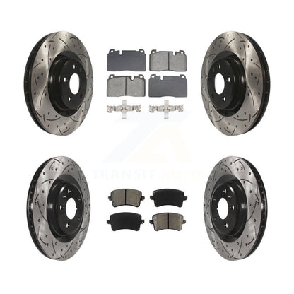 Kit de plaquettes semi-métalliques pour Rotors de frein à disque, fente de perçage avant et arrière, pour Audi Q