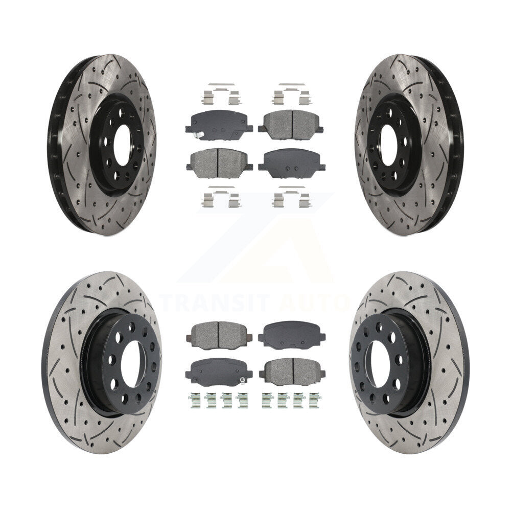 Kit de plaquettes semi-métalliques de Rotor de frein à fente avant et arrière, pour Jeep Renegade Fia