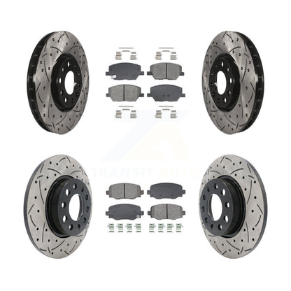 Kit de plaquettes semi-métalliques de Rotor de frein à fente avant et arrière, pour Jeep Renegade Fia