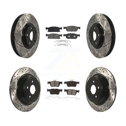 Kit de plaquettes de frein semi-métalliques pour rotors de frein avant et arrière, pour Lincoln Continenta